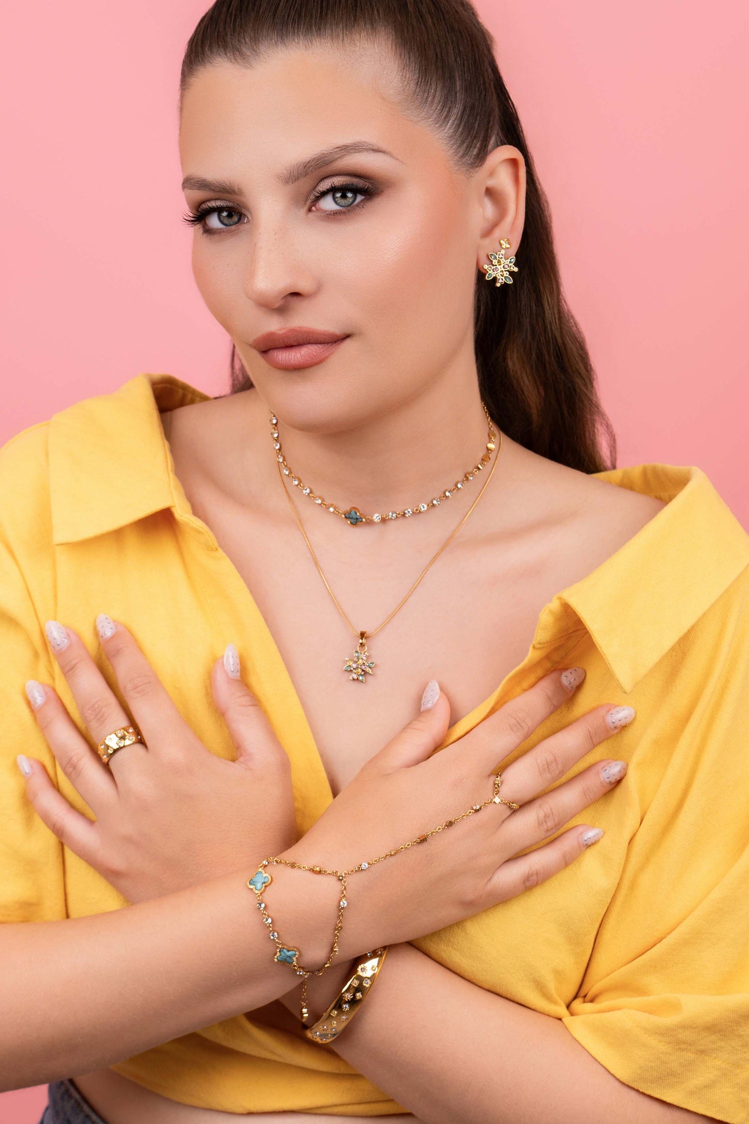 Maltese Cross Regalia Stud Earring Set