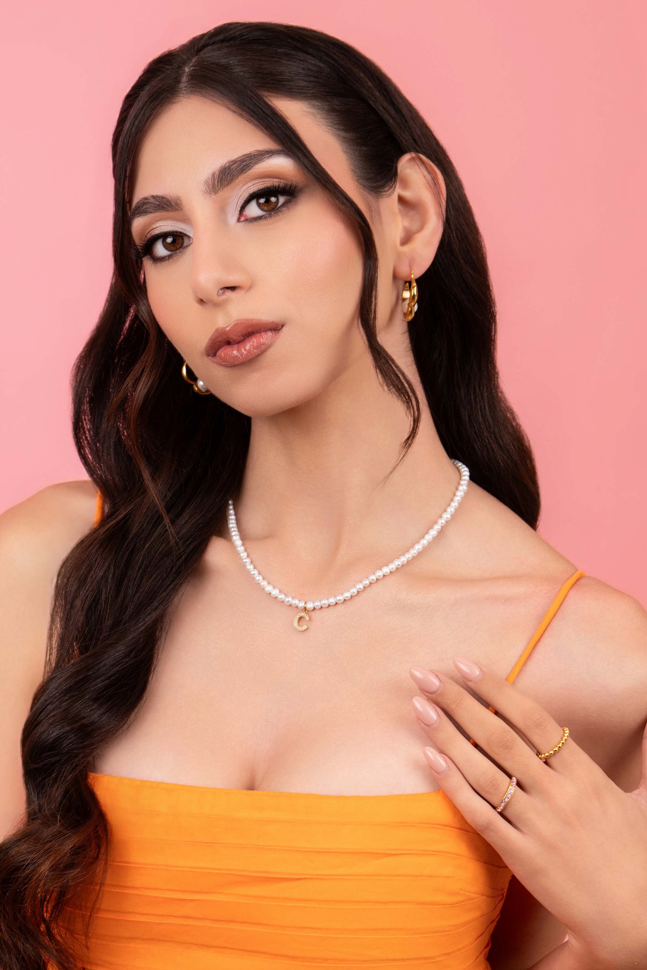 Initial Freshwater Pearl Necklace