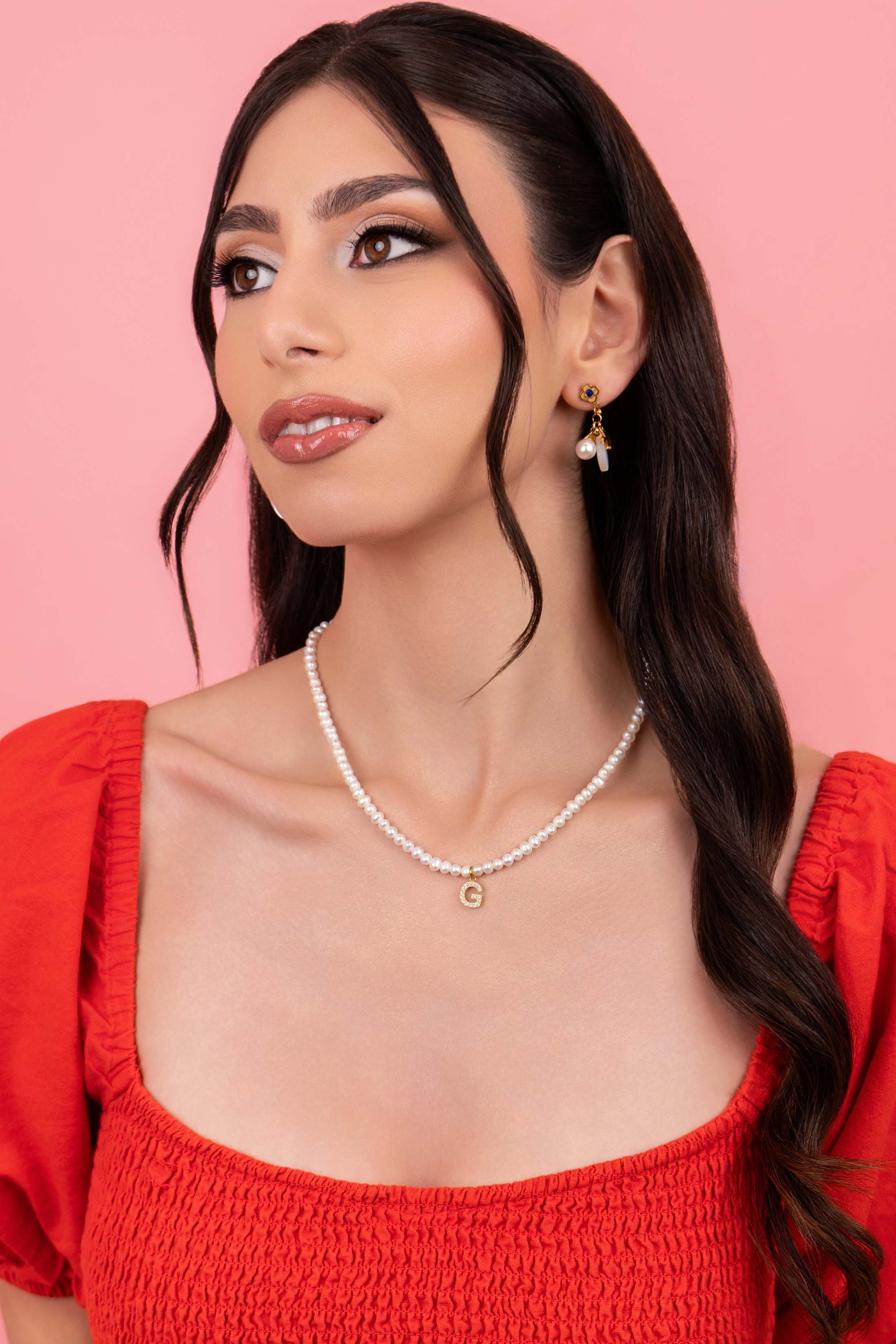 Initial Freshwater Pearl Necklace