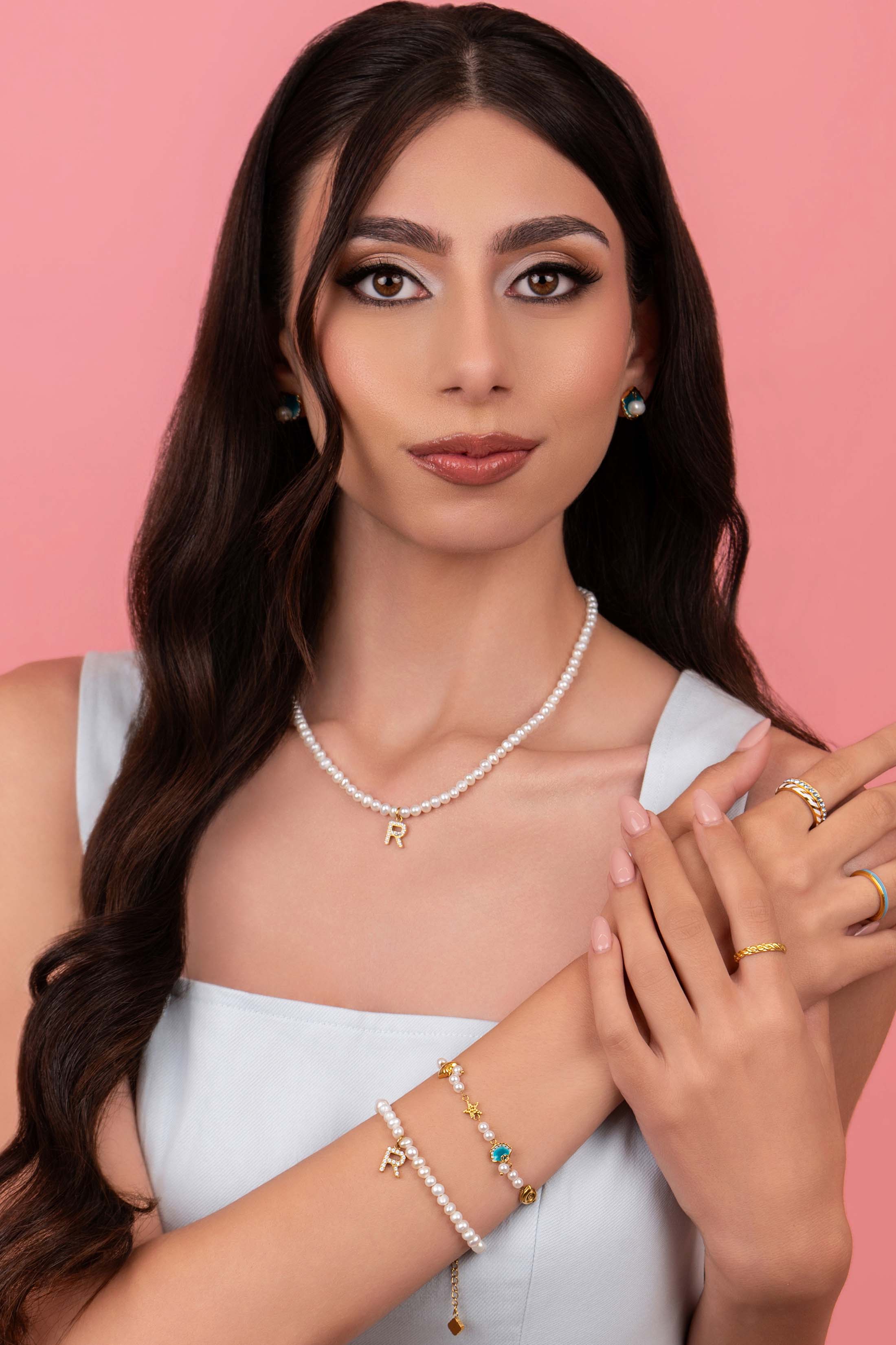 Initial Freshwater Pearl Necklace