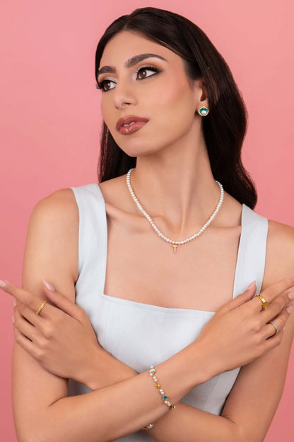 Initial Freshwater Pearl Necklace