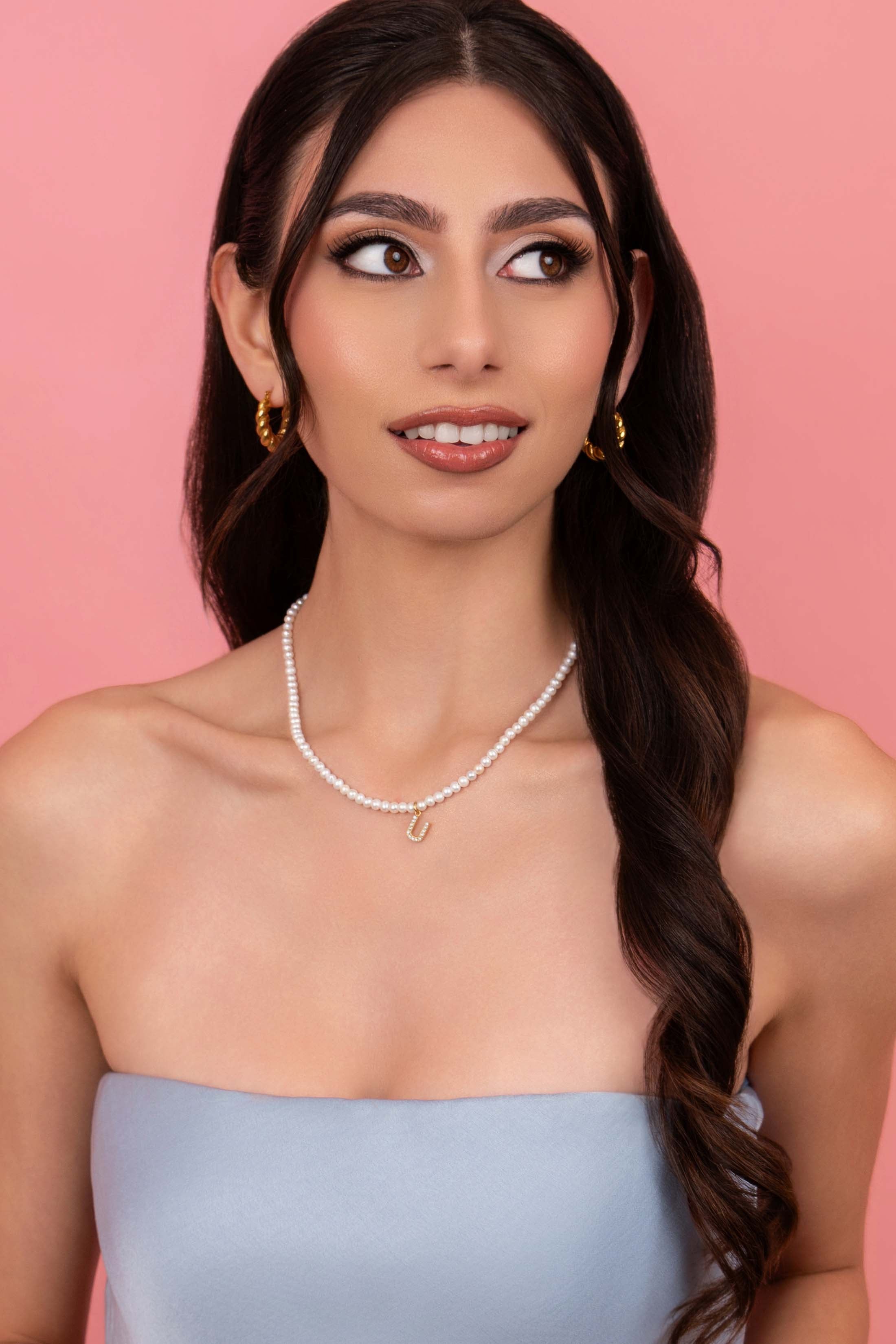Initial Freshwater Pearl Necklace
