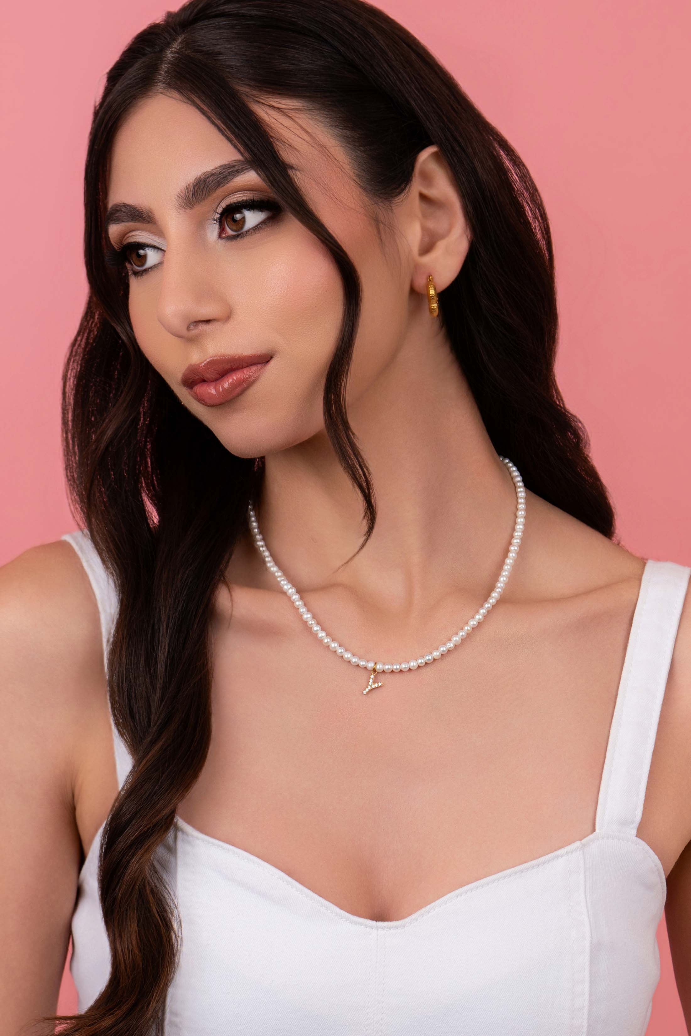 Initial Freshwater Pearl Necklace