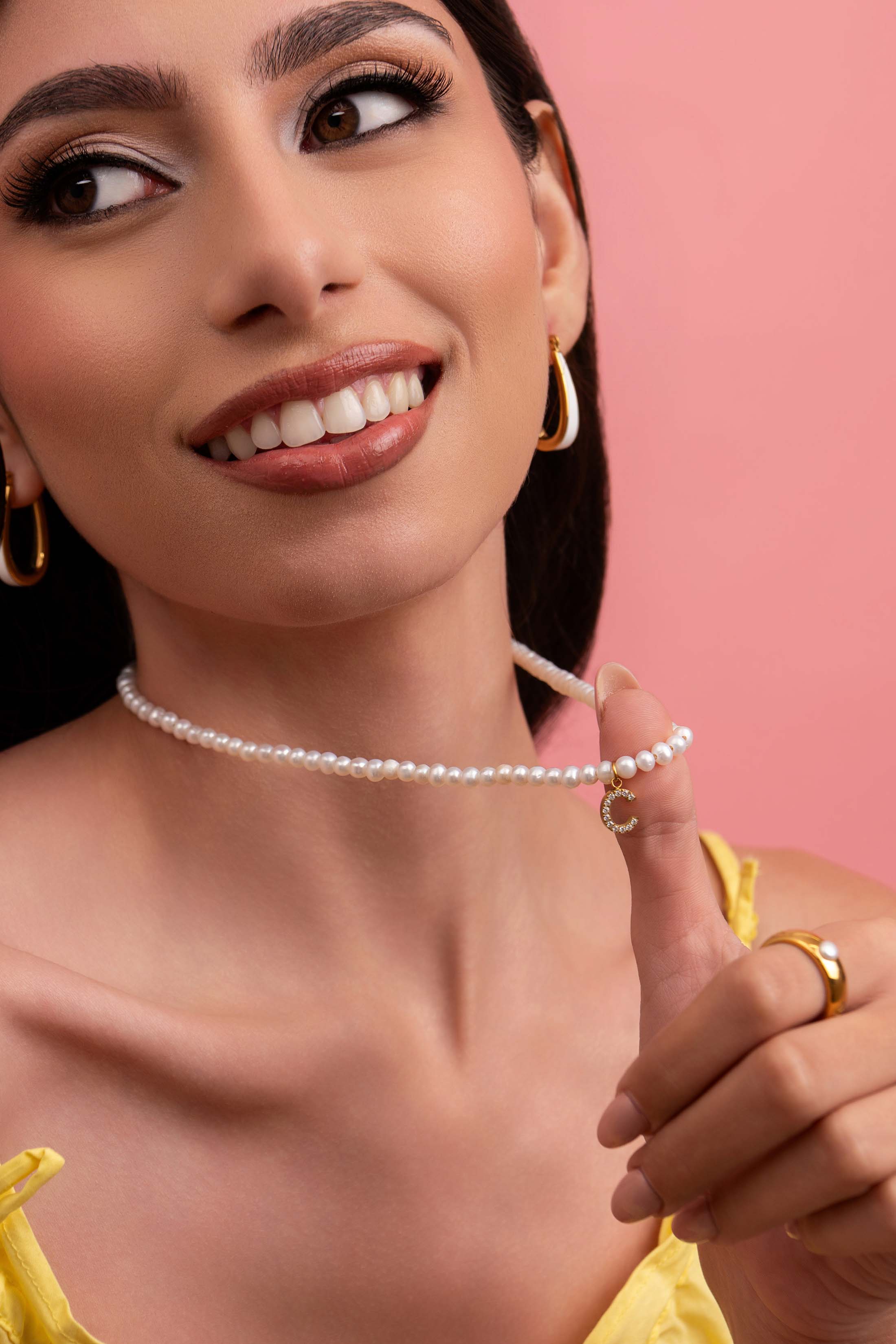 Initial Freshwater Pearl Necklace