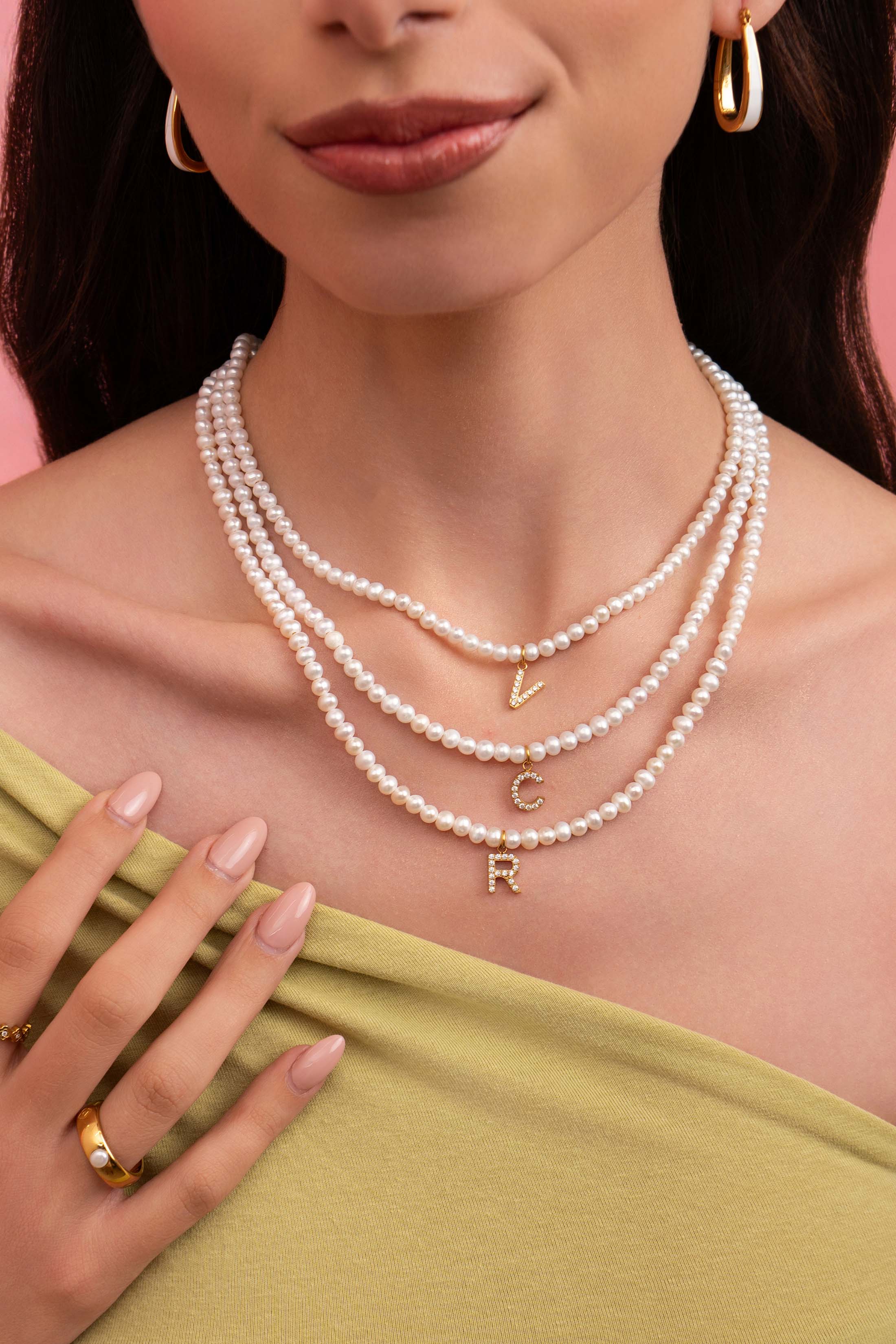 Initial Freshwater Pearl Necklace