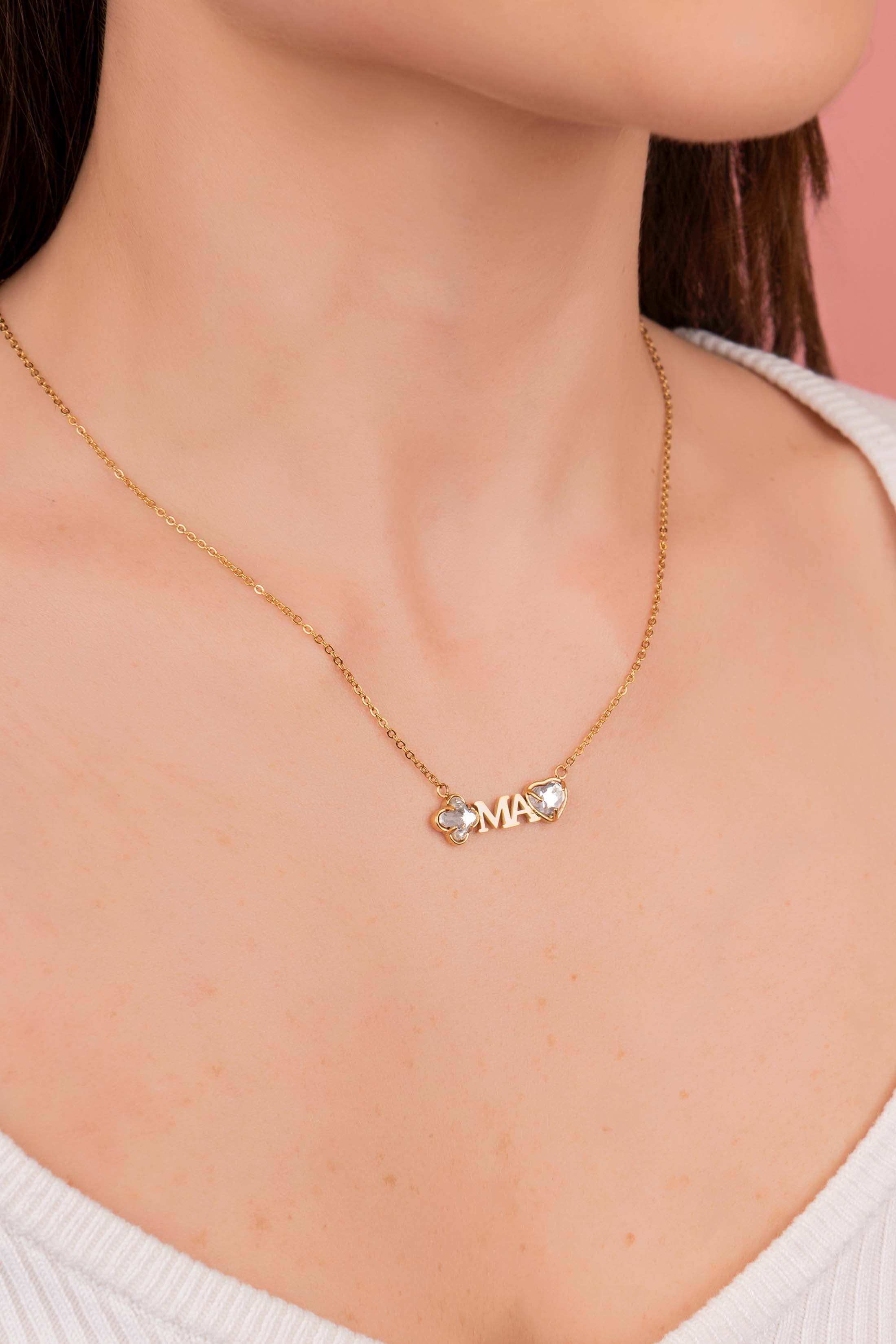 Made for "Ma" Birthstone Necklace