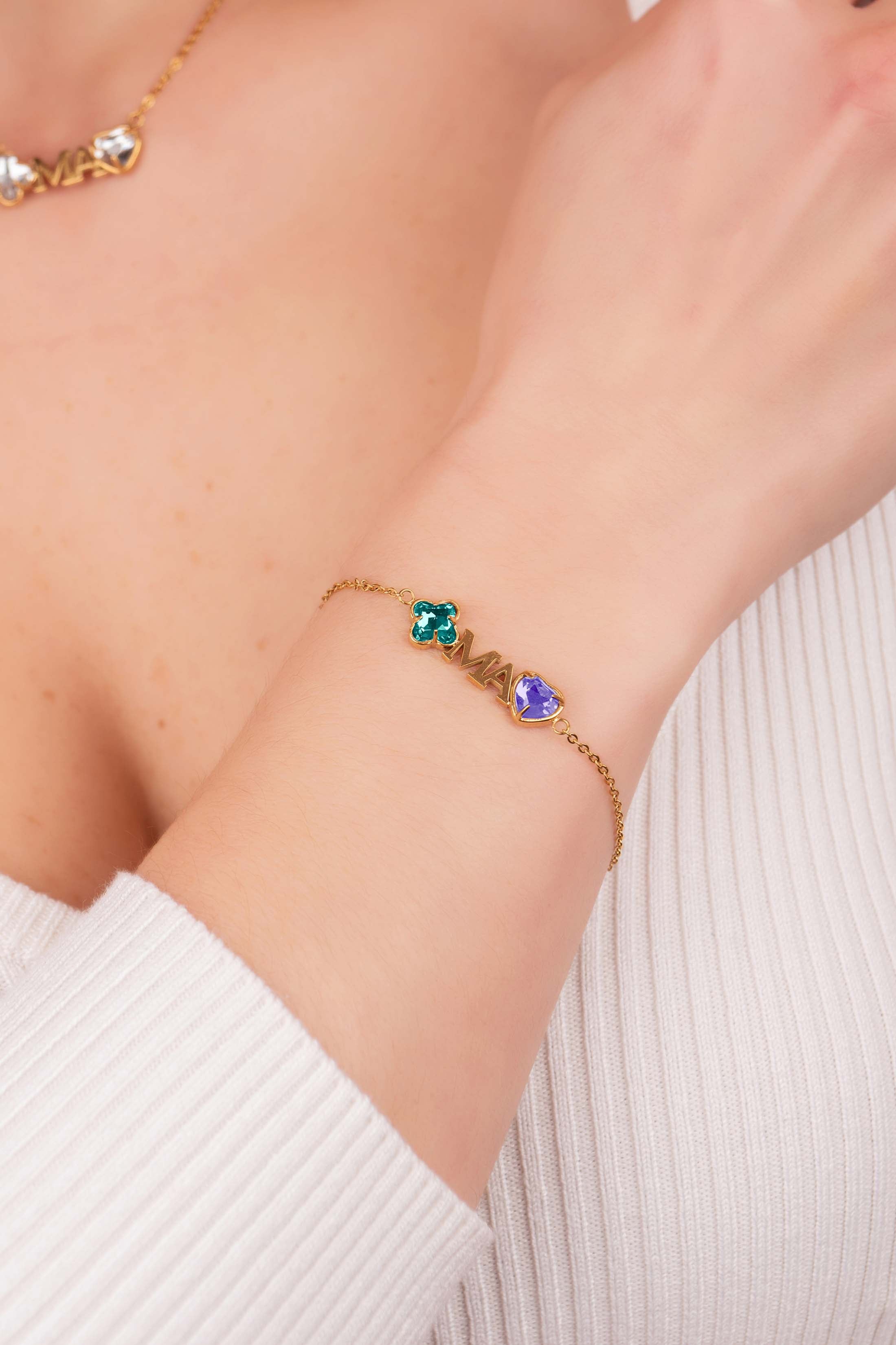 Made for "Ma" Birthstone Bracelet