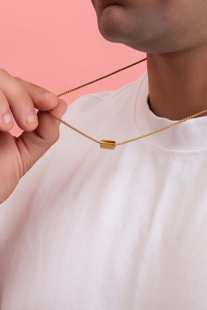 Engravable Bar Script Necklace