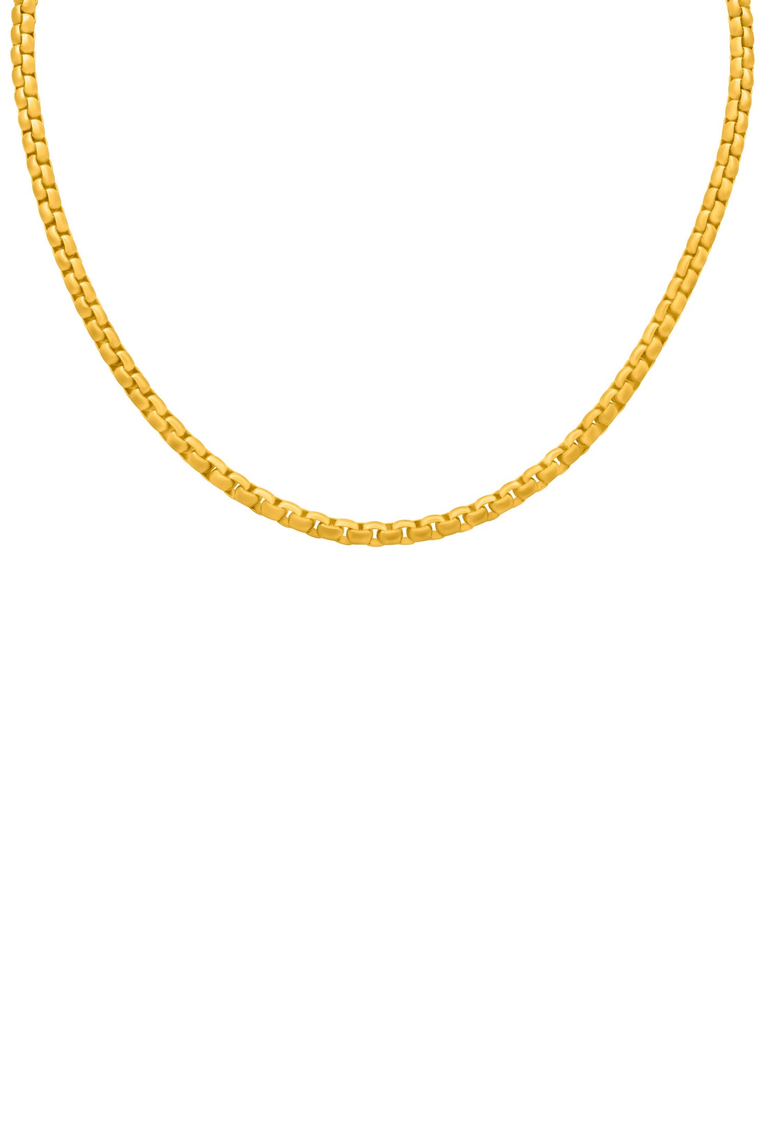 Boys Box Chain Gold Necklace
