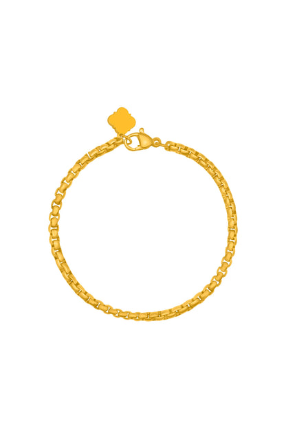 Boys Box Chain Gold Bracelet