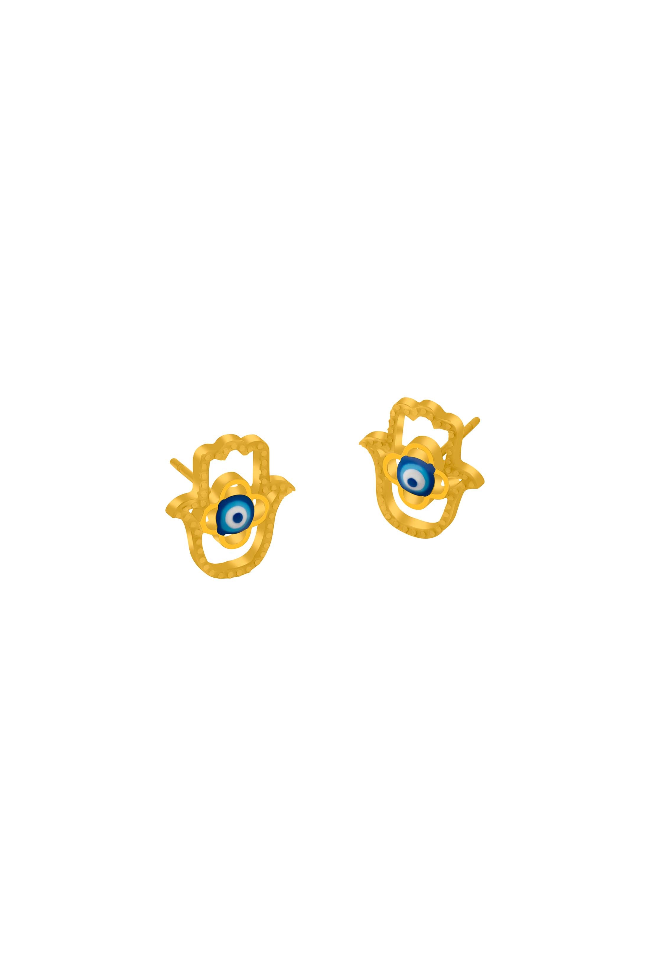 Hamsa Protection Stud Earring Set