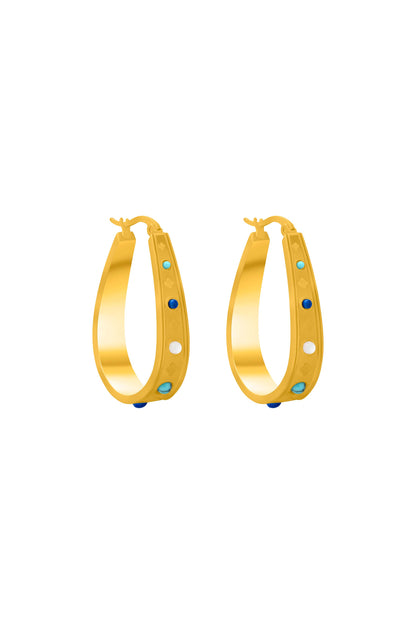 Sultan Gem Hoops, Ring &amp; Bangle Gift Set