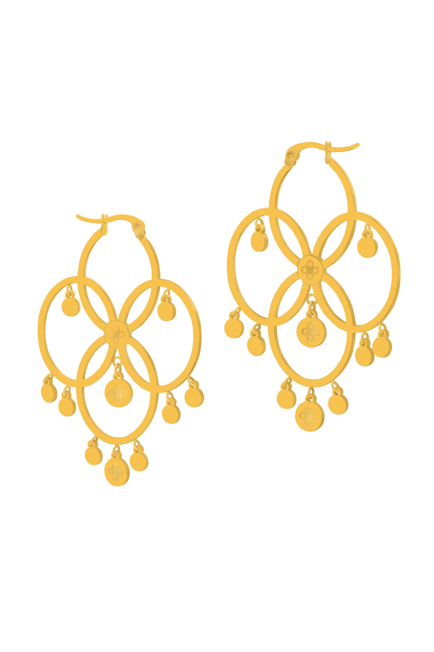 Sahara Coin Hoop Earring Set