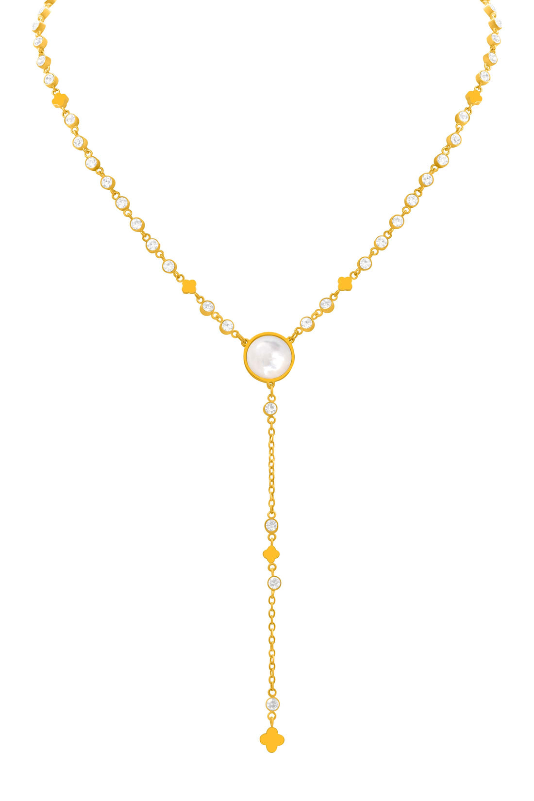 White Mother of Pearl Medina Lantern Necklace