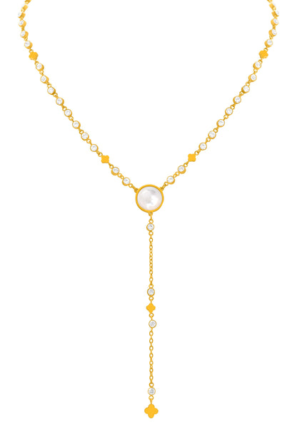 White Mother of Pearl Medina Lantern Necklace
