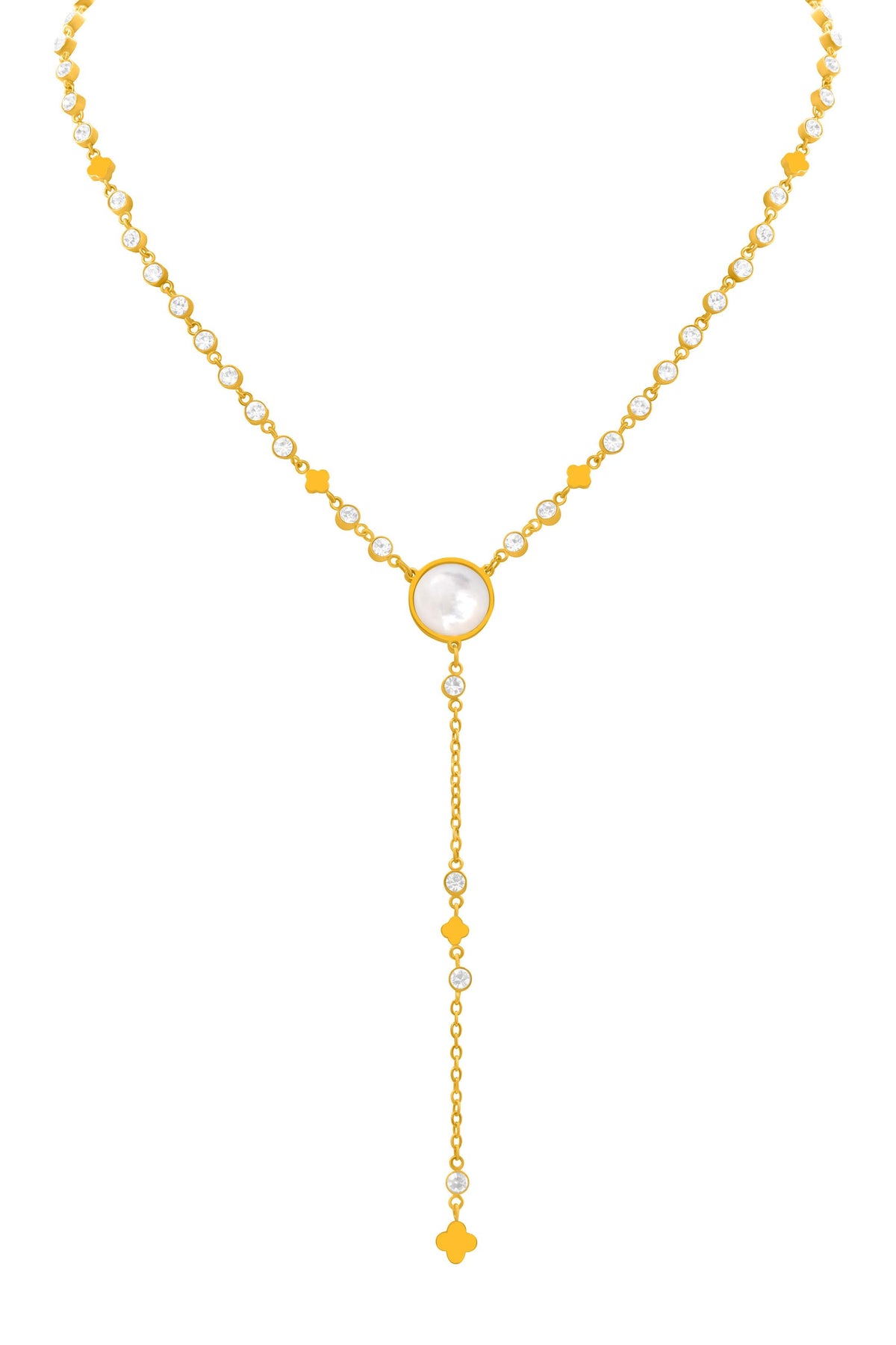 White Mother of Pearl Medina Lantern Necklace