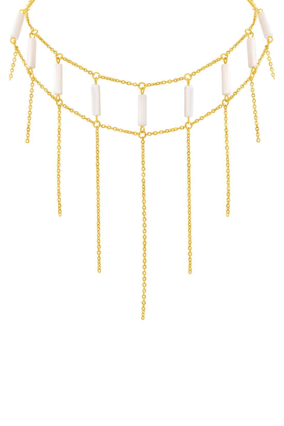 Marrakech Double Strand Fringe Necklace