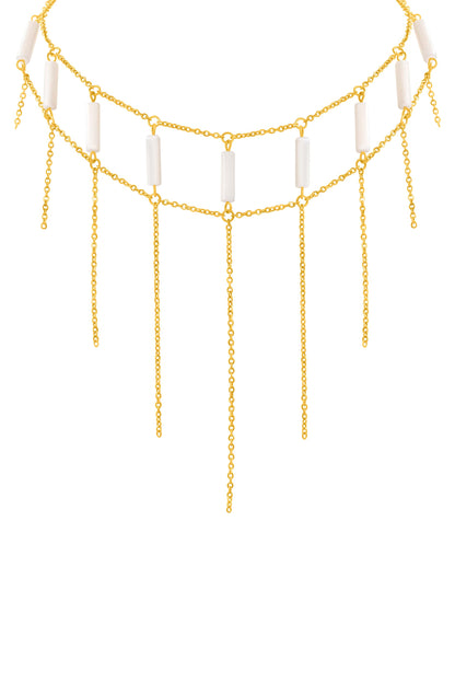 Marrakech Double Strand Fringe Necklace