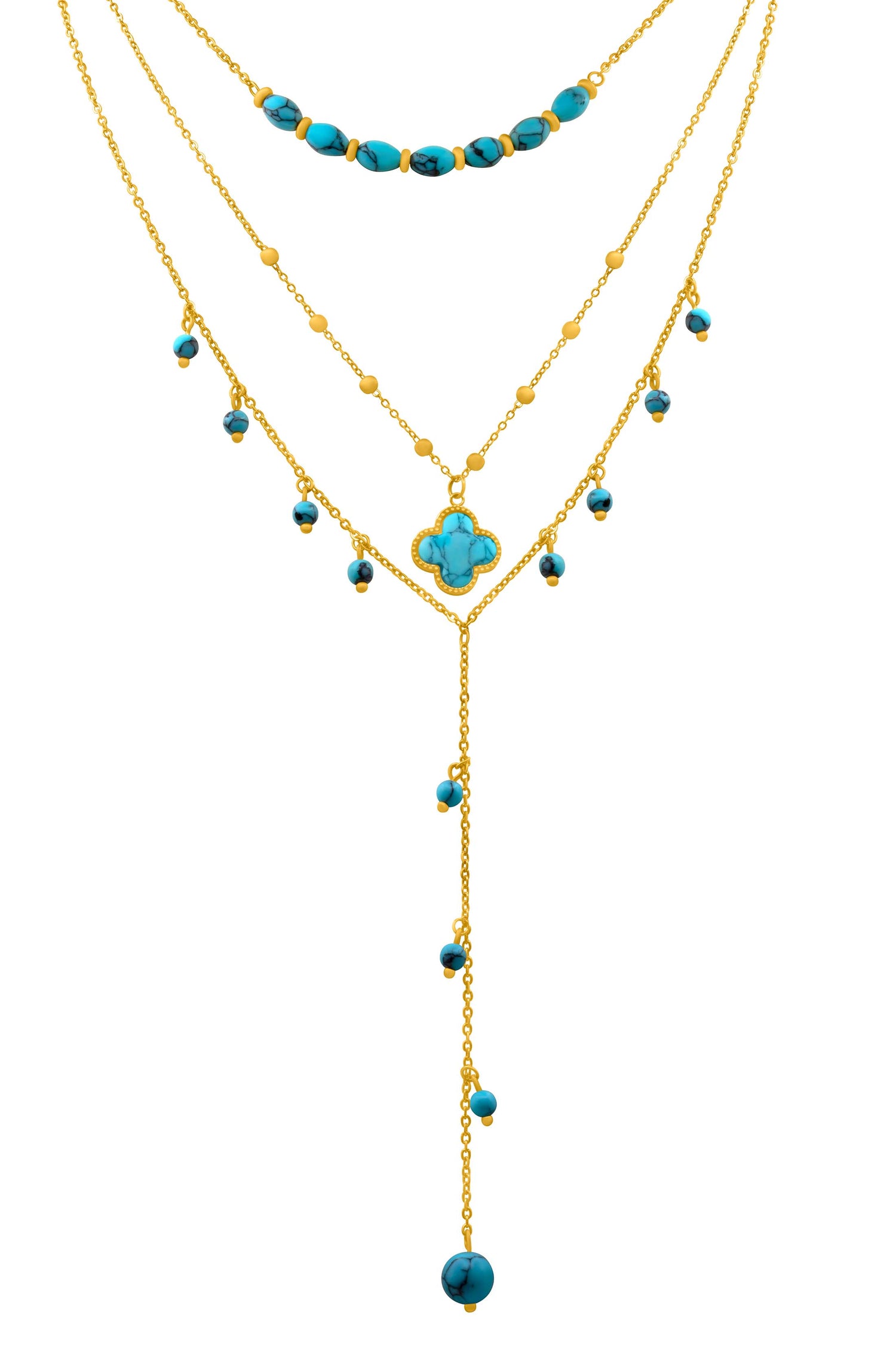 Turquoise Riad Cascade Necklace