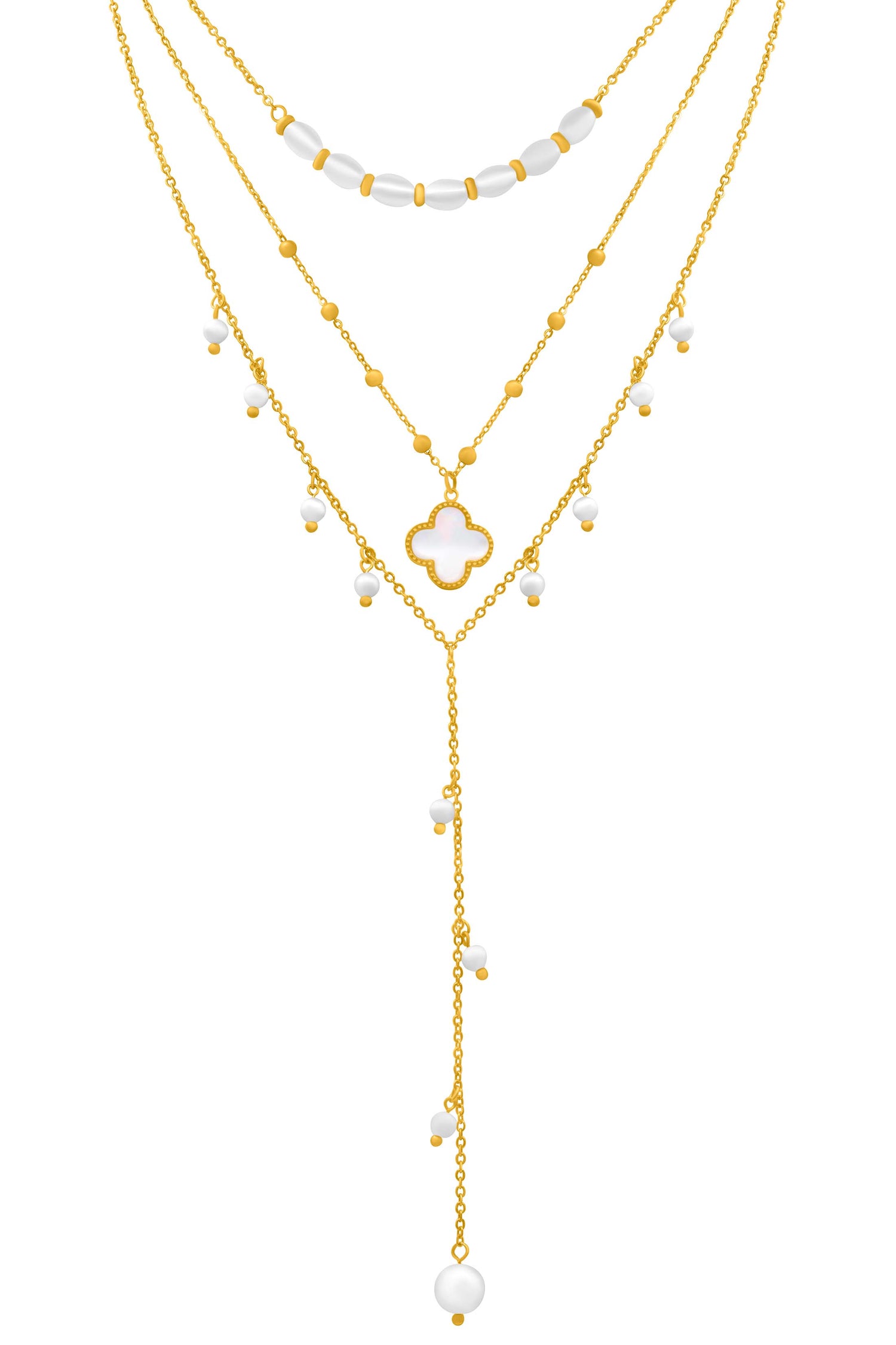 Mother of Pearl Riad Cascade Necklace