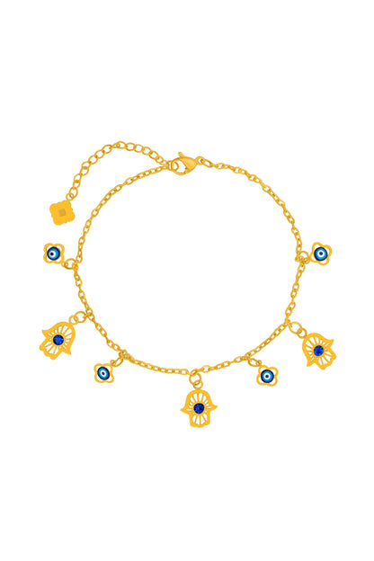 Hamsa Protection Charm Anklet