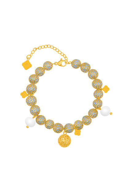 Atlas Blue Bead Bracelet