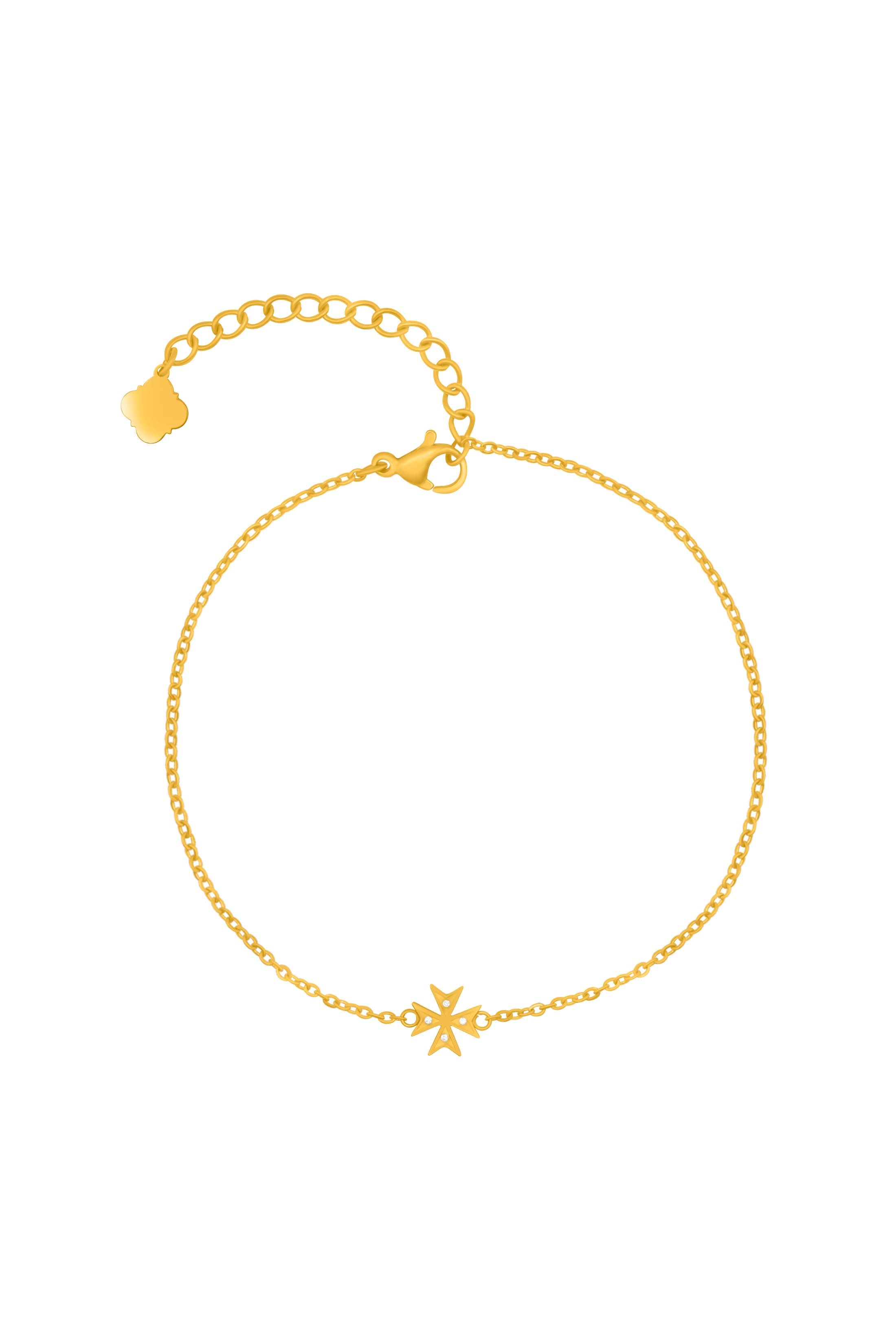 Maltese Cross Halo Anklet