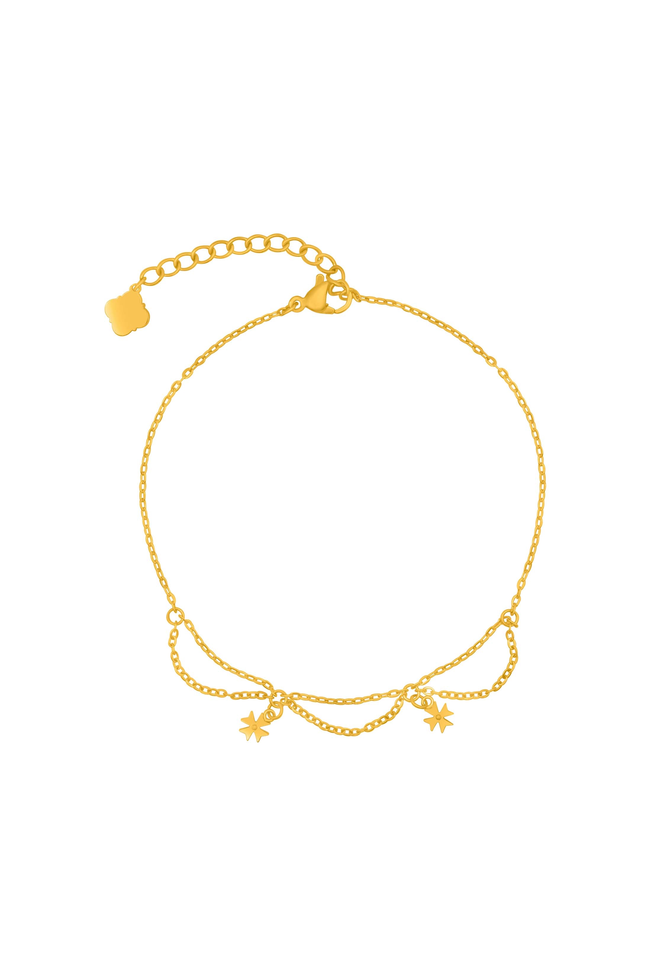 Maltese Cross Drop Anklet