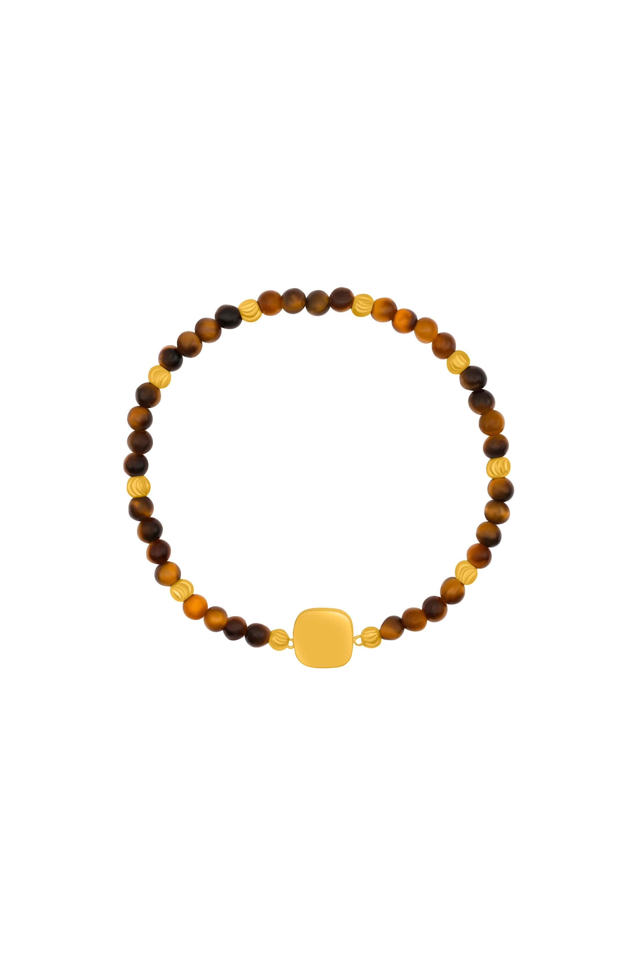 Orion Tiger Eye Bead Engravable Bracelet