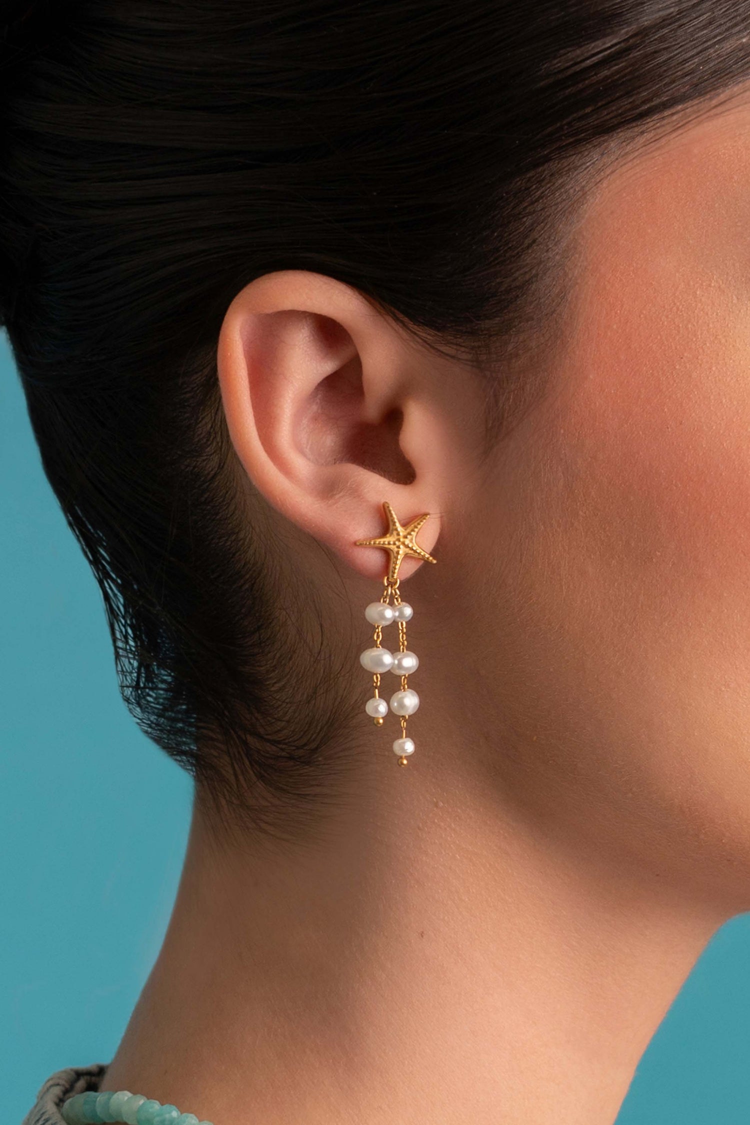 Saltwater Stories Necklace &amp; Sea Star Drop Earrings Gift Set