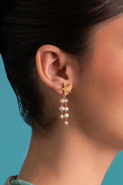 Saltwater Stories Necklace &amp; Sea Star Drop Earrings Gift Set