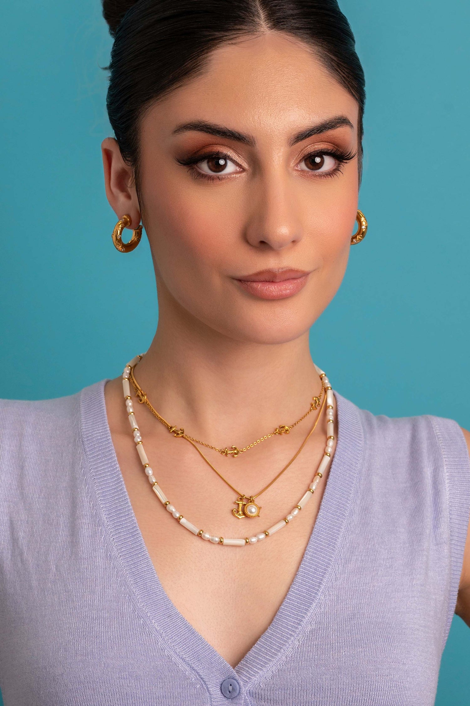 Ocean Spark Hoop Earring Set