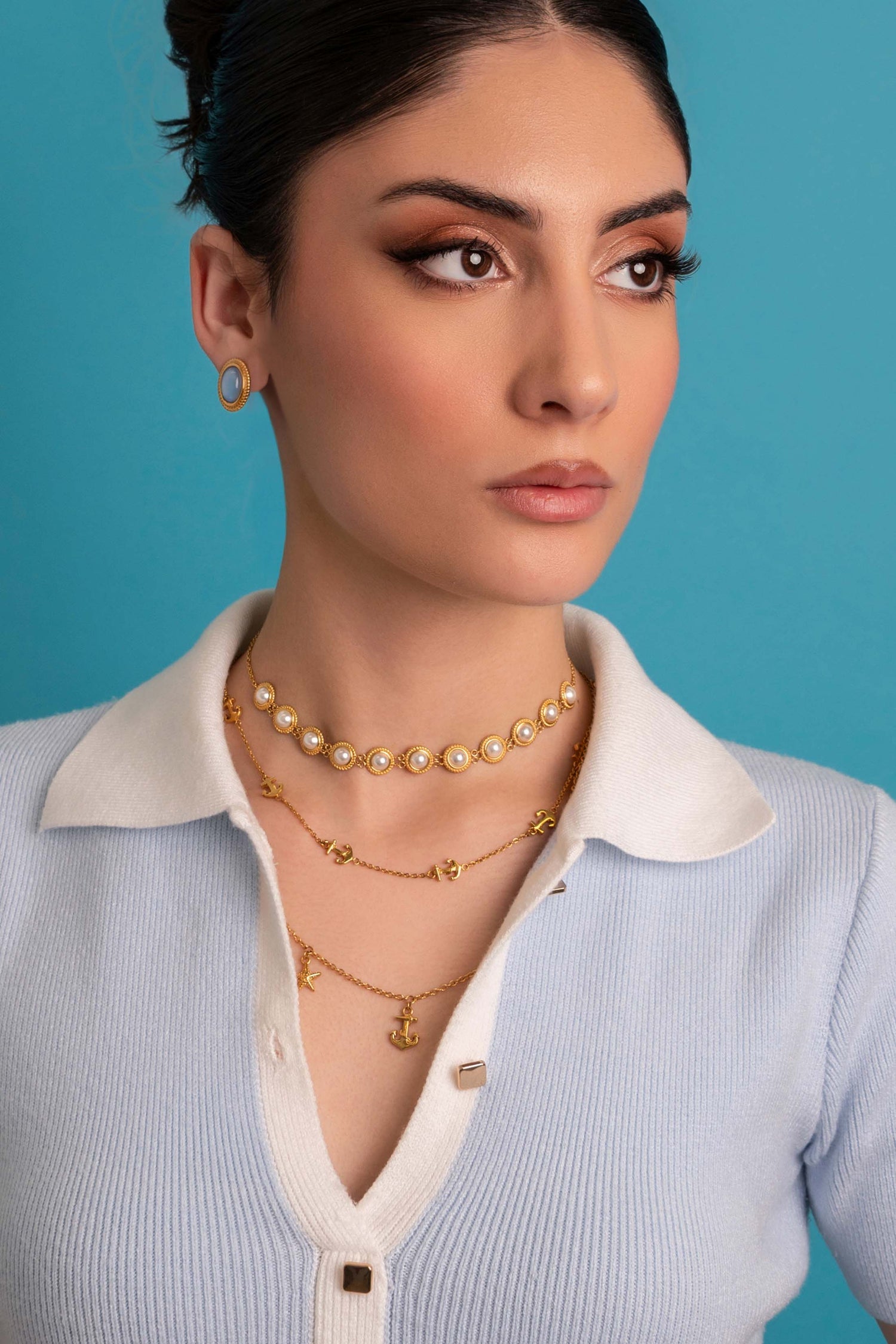 Tropez Glow Statement Stud Earring Set