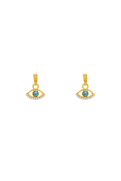 Milos Evil Eye Pendant Earring Set