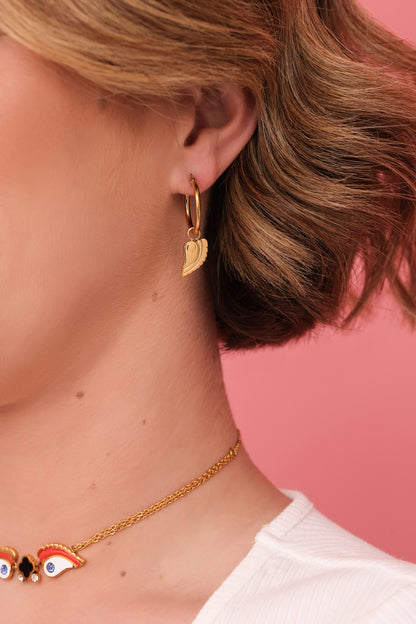 Golden Luzzu Eye Pendant Earring Set