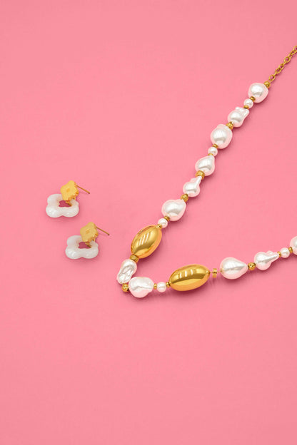Tortessa Pearl Maréa Studs &amp; Necklace Gift Set