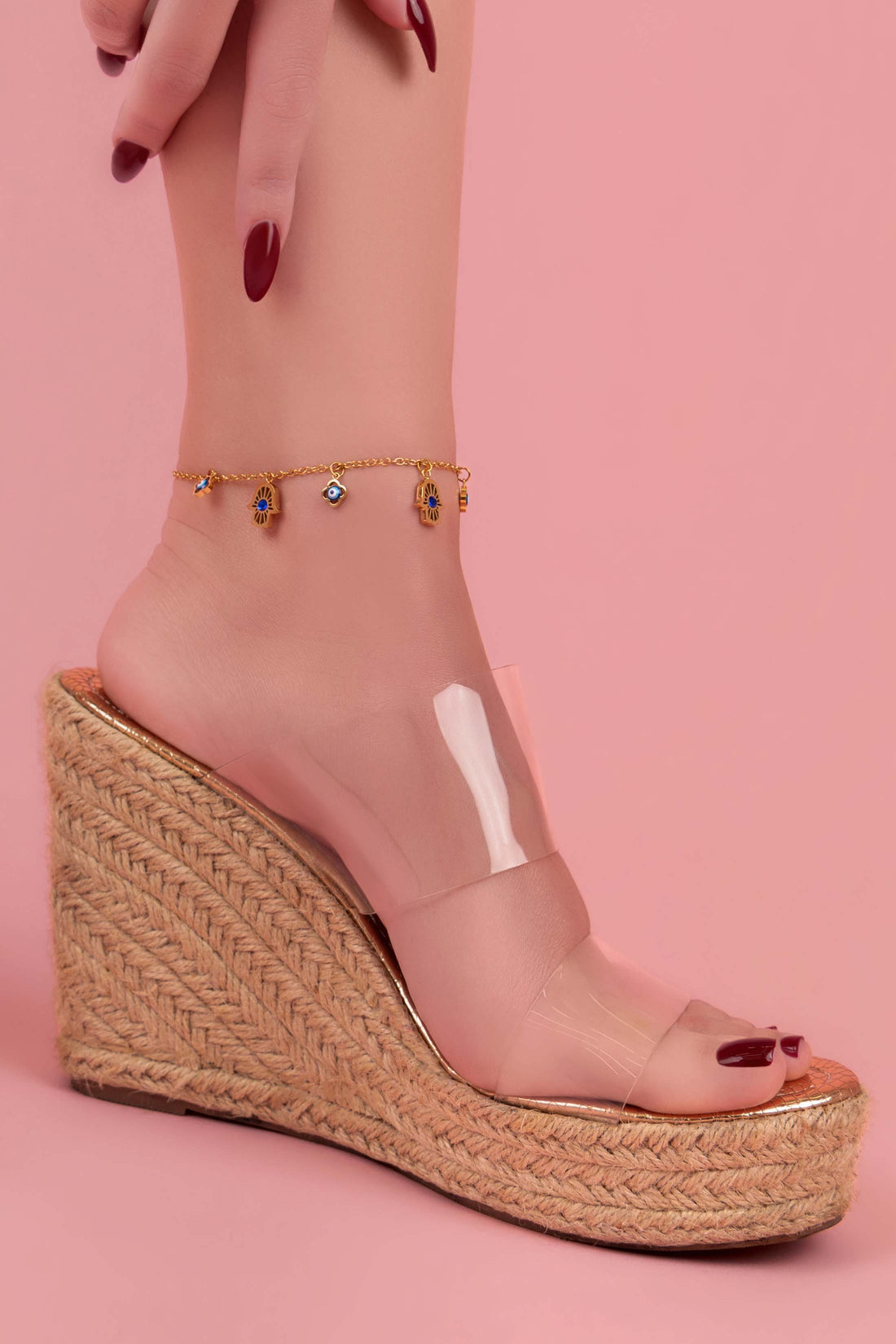 Hamsa Protection Charm Anklet