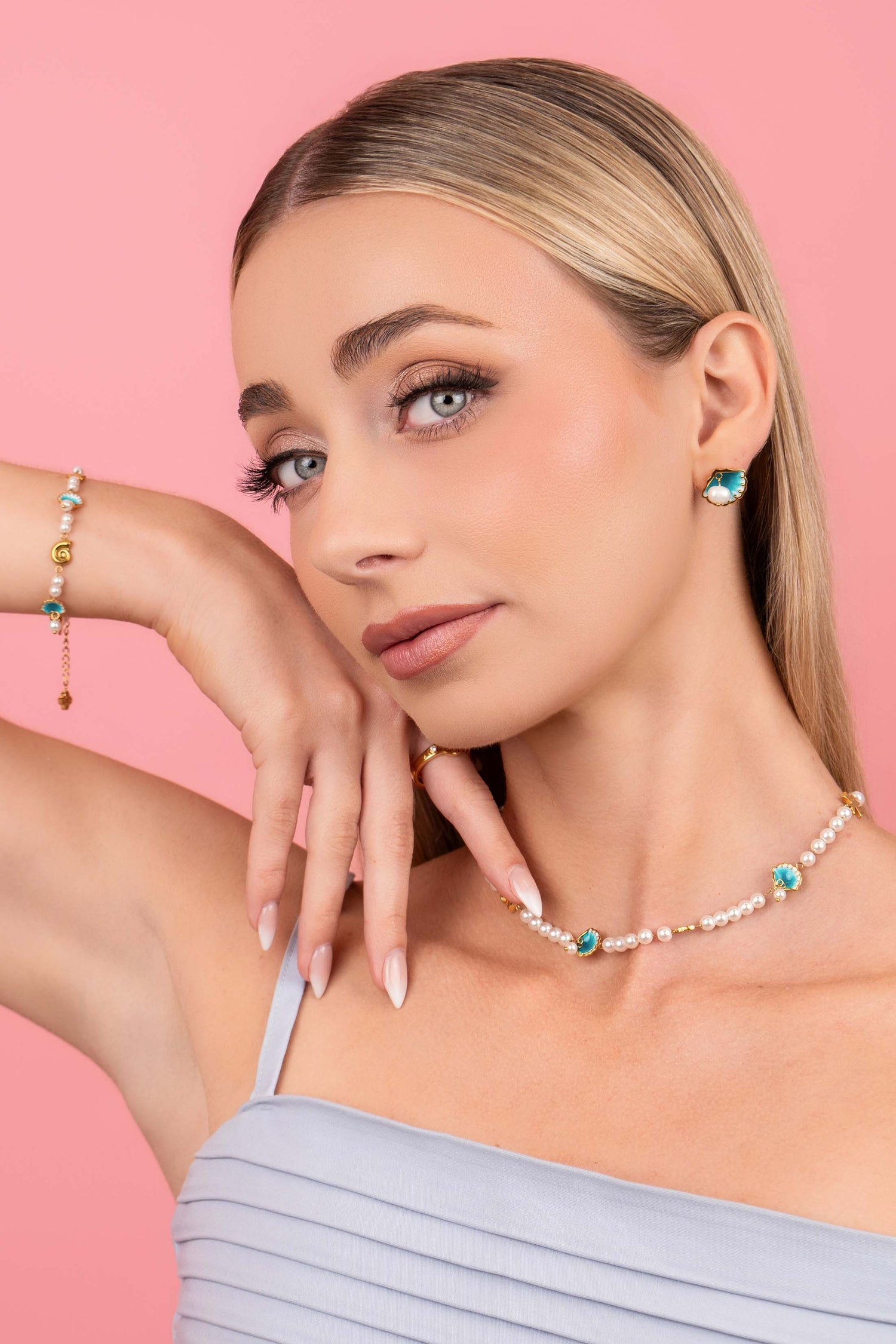 Kemmuna Perla Stud Earring Set
