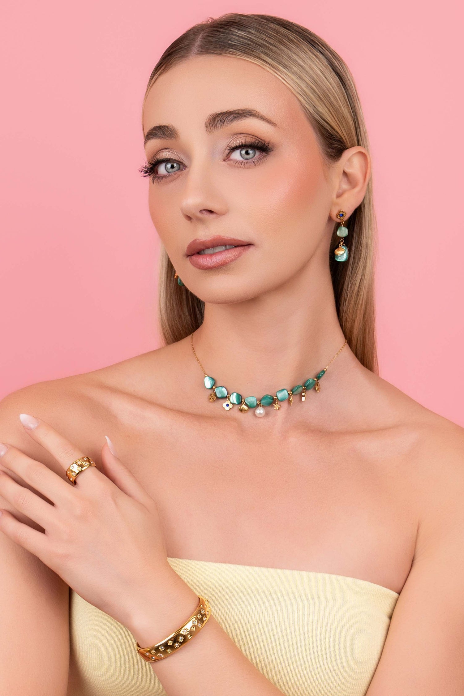 Blu Perla Marina Drop Stud Earring Set