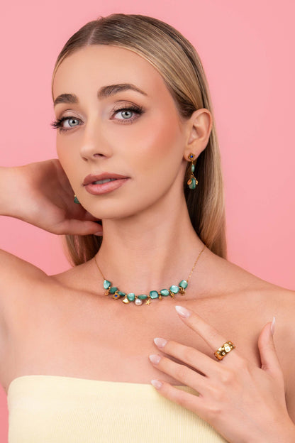 Blu Perla Marina Drop Stud Earring Set