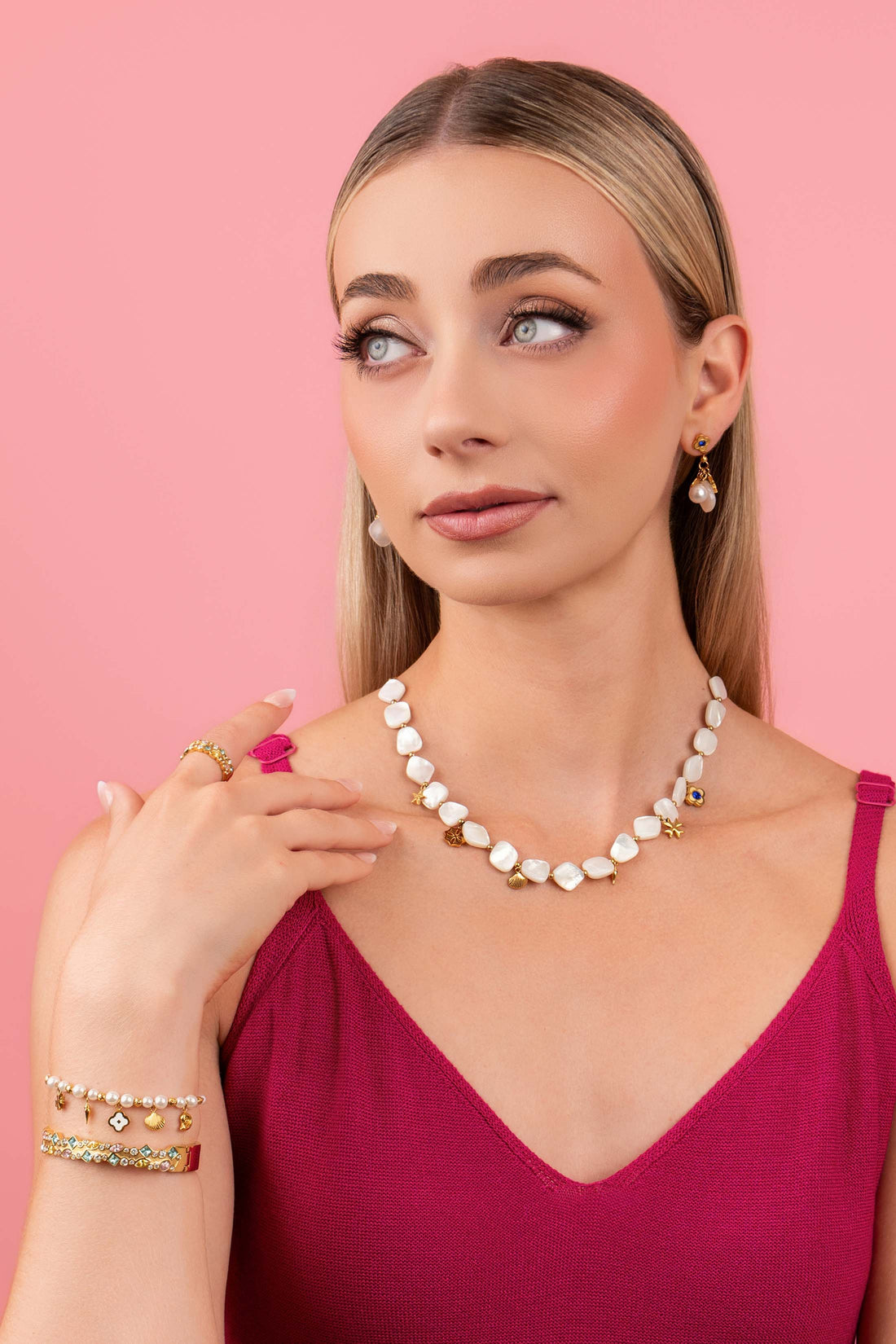 Perla Marina Studs &amp; Necklace Gift Set