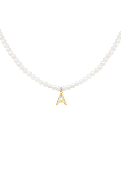 Initial Freshwater Pearl Necklace