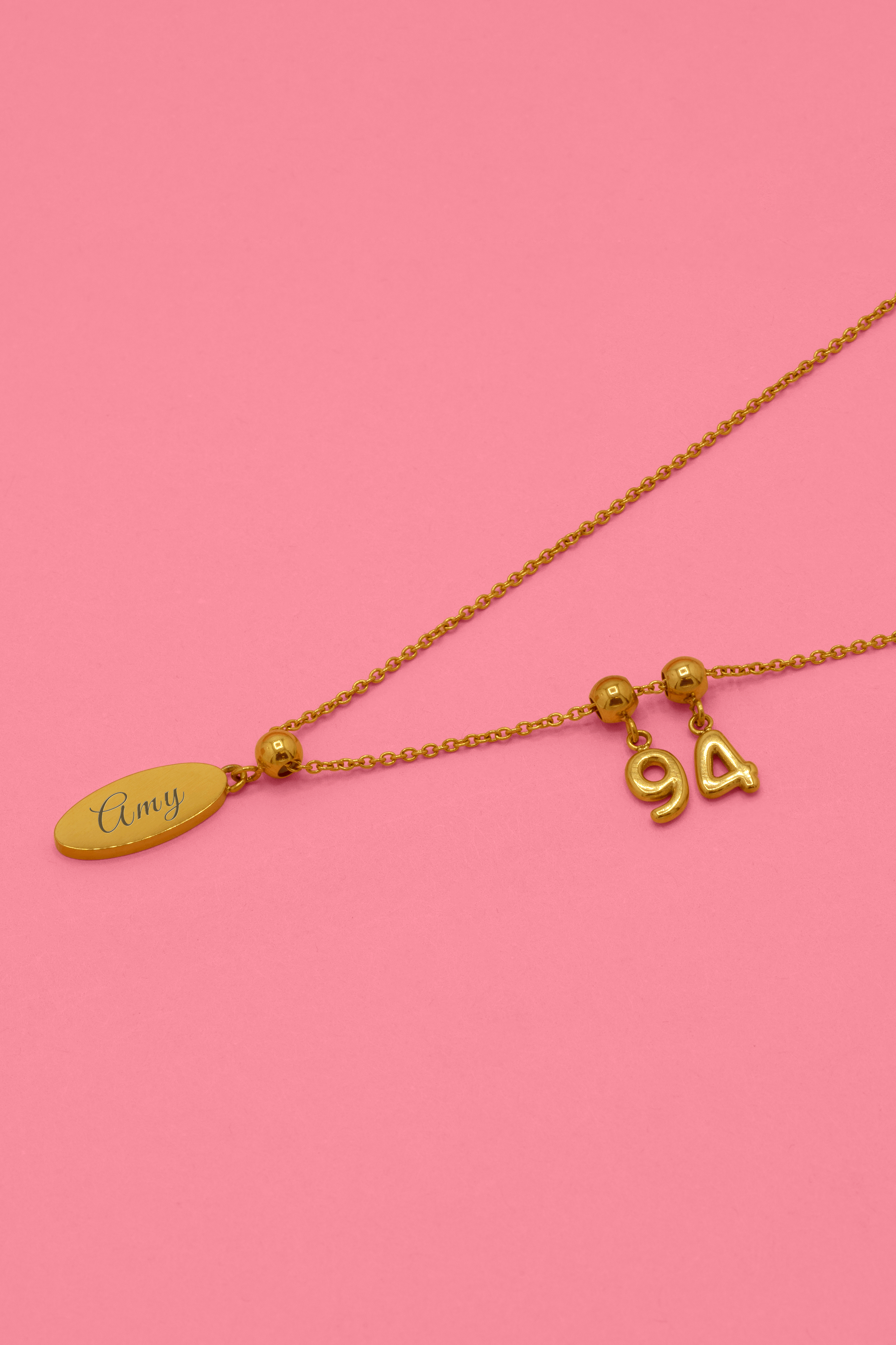 Numbers &amp; Engravable Toggle Charm Necklace Gift Set