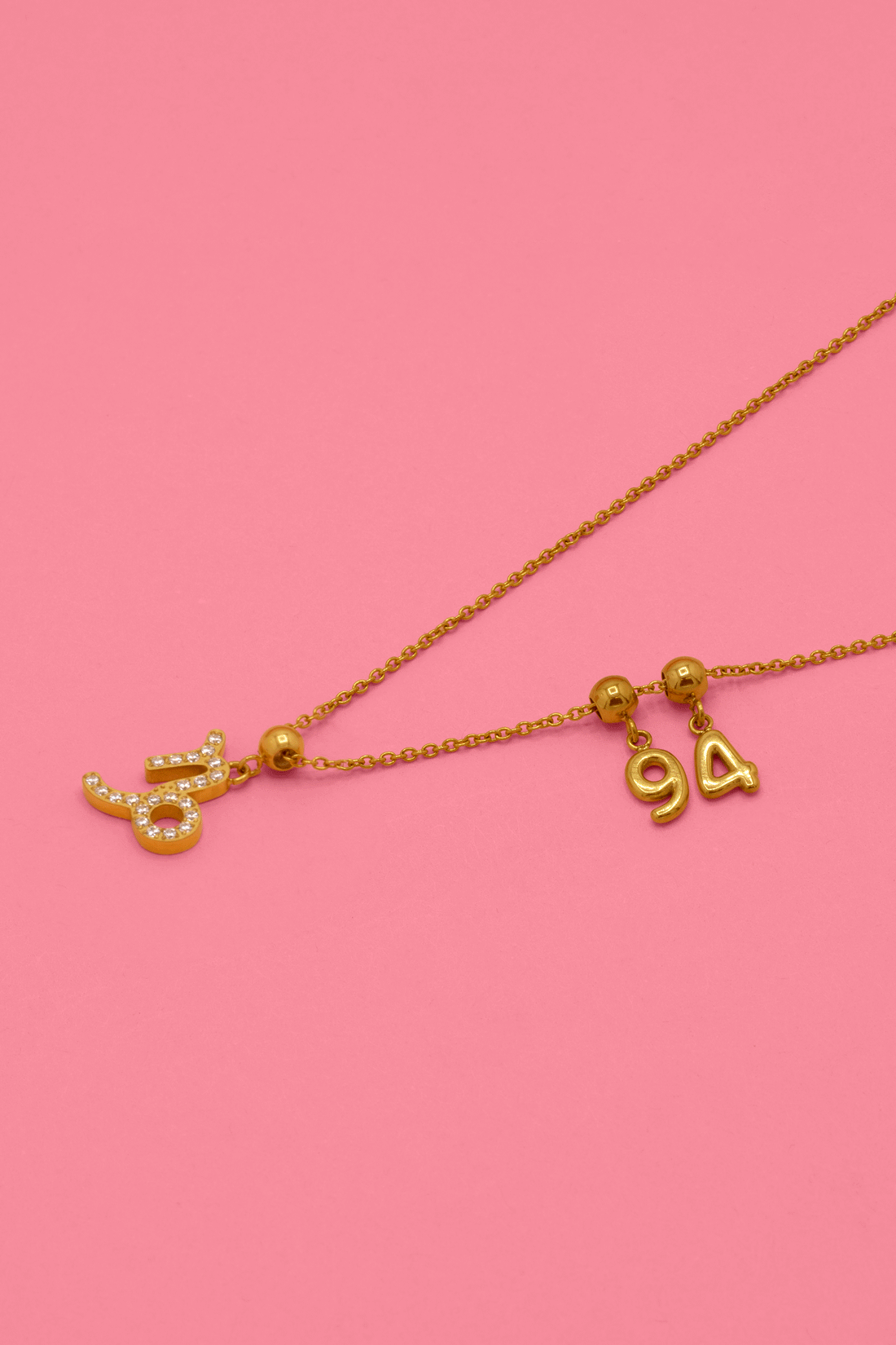 Numbers &amp; Star Sign Toggle Charm Necklace Gift Set