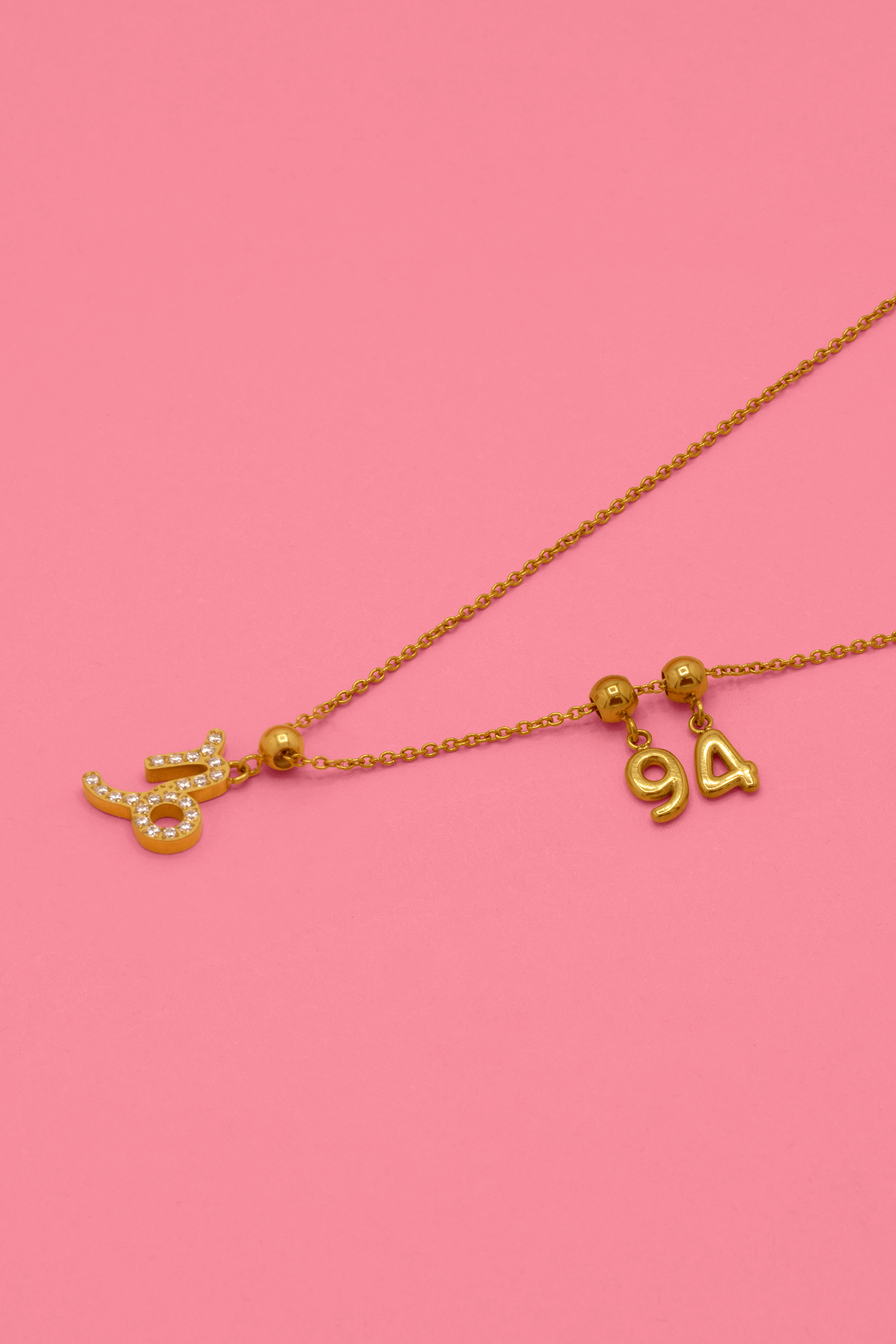 Numbers &amp; Star Sign Toggle Charm Necklace Gift Set