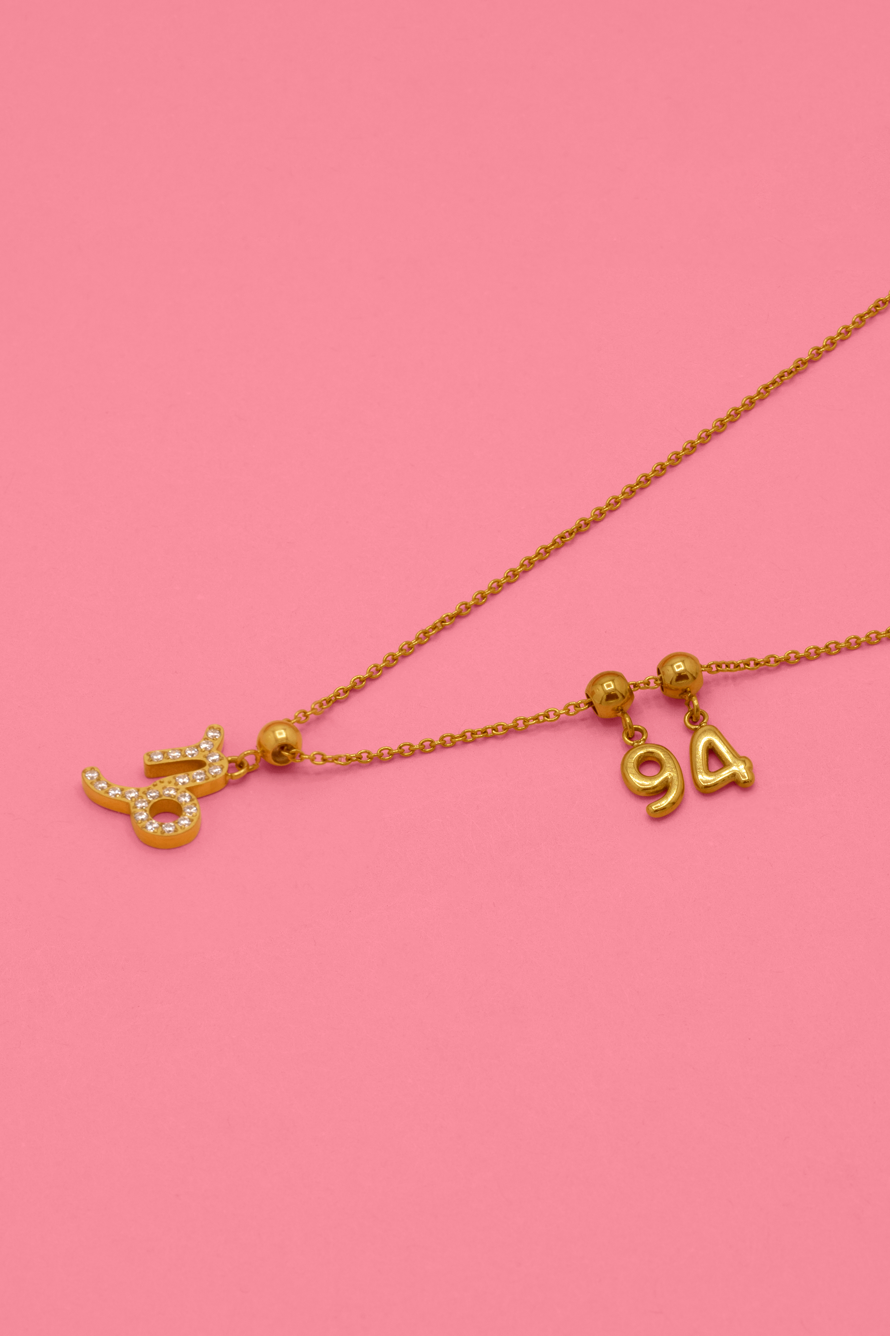 Numbers &amp; Star Sign Toggle Charm Necklace Gift Set