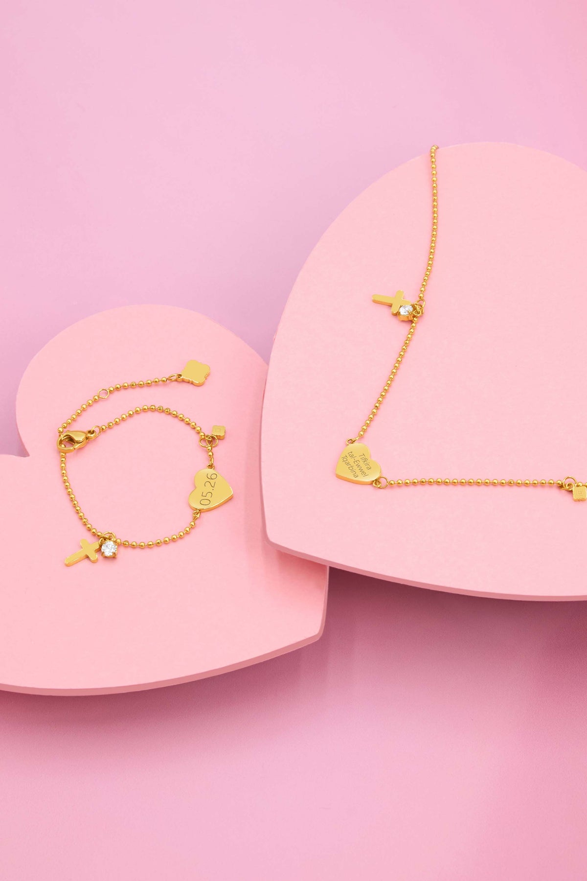 Love &amp; Light Engravable Necklace &amp; Bracelet Gift Set
