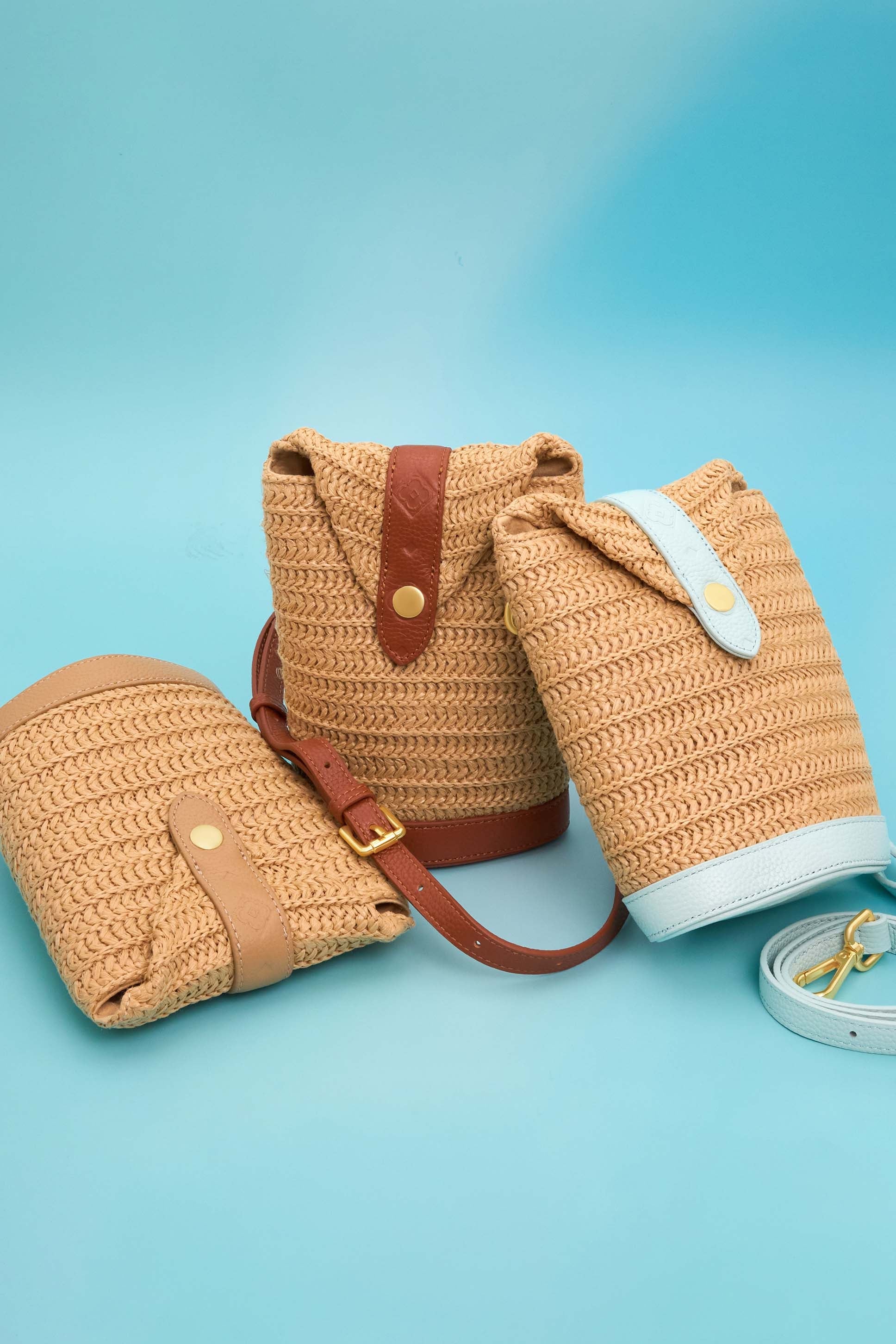 Carisma Coast Raffia Pastel Blue Bag
