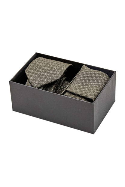 Carisma Black Signature Tie &amp; Pocket Square