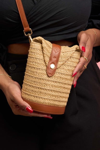 Carisma Coast Raffia Tan Bag